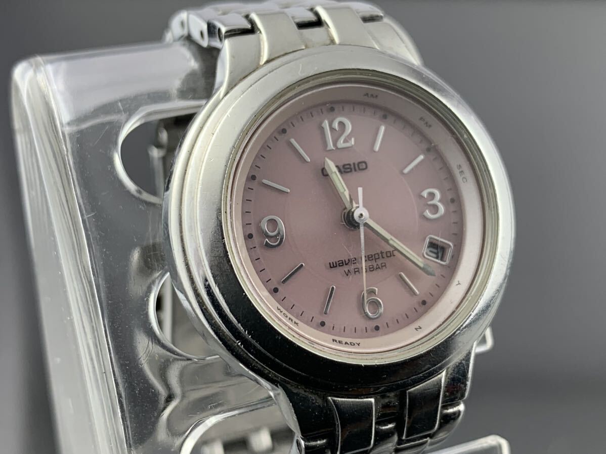 [A1306]ソーラー電波 1円～☆メンズ レディース腕時計 CASIO カシオ ウェーブセプター LWQ-120 動作品の画像2