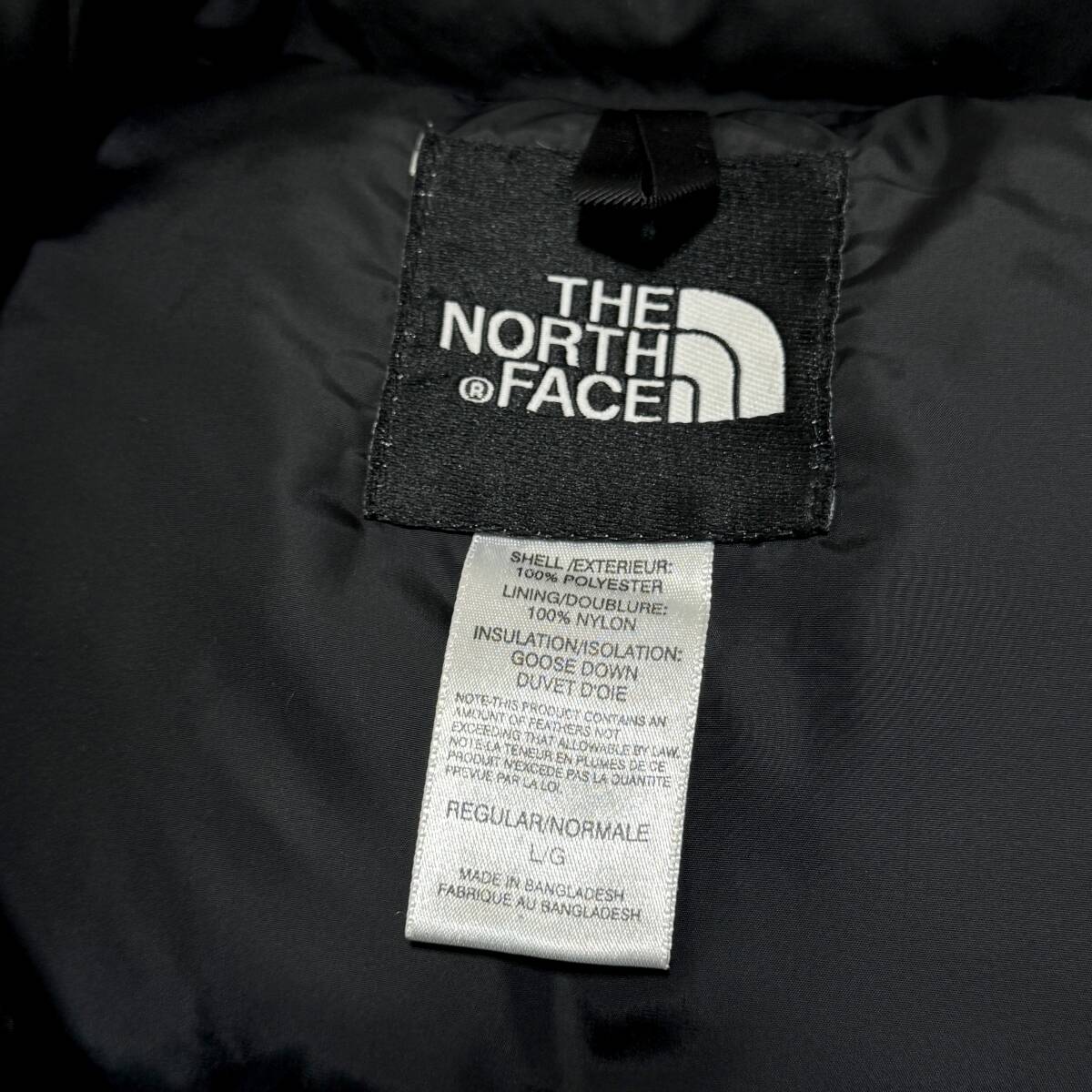 THE NORTH FACE ノースフェイス SO6 301 014079 600フィルパワー グースダウン ダウンジャケット L 黒 メンズ バングラデシュ製 24-0425_画像3