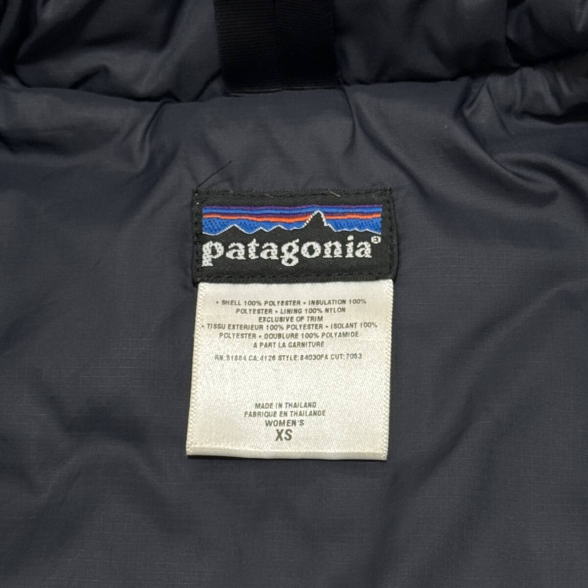 patagonia パタゴニア 84030 中綿 ダウンジャケット XS 黒 レディース アウトドア キャンプ 登山 古着 24-0509_画像4