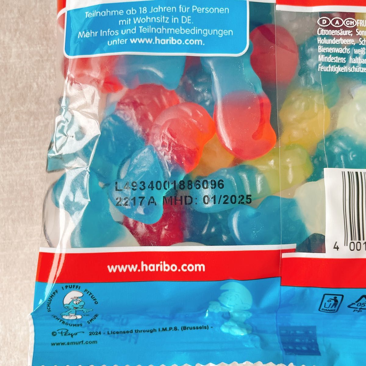 HARIBO【日本未販売】die schlumpfe 175g スマーフハリボー HARIBO【日本未販売】die schlumpfe 175g スマーフハリボー