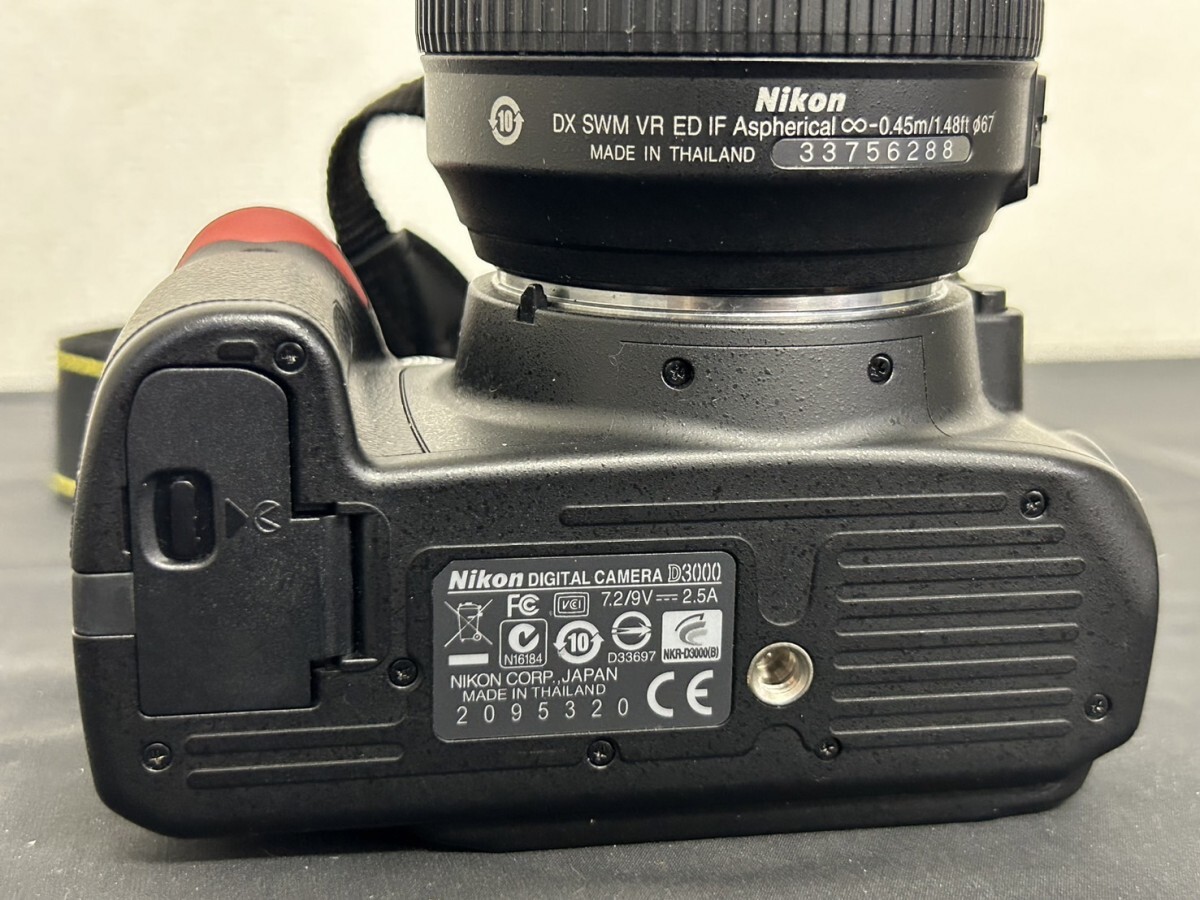 A3 Nikon ニコン D3000 AF-S NIKKOR 18-105㎜ 1:3.5-5.6 G ED DX デジタル一眼レフ オートフォーカス 現状品の画像8