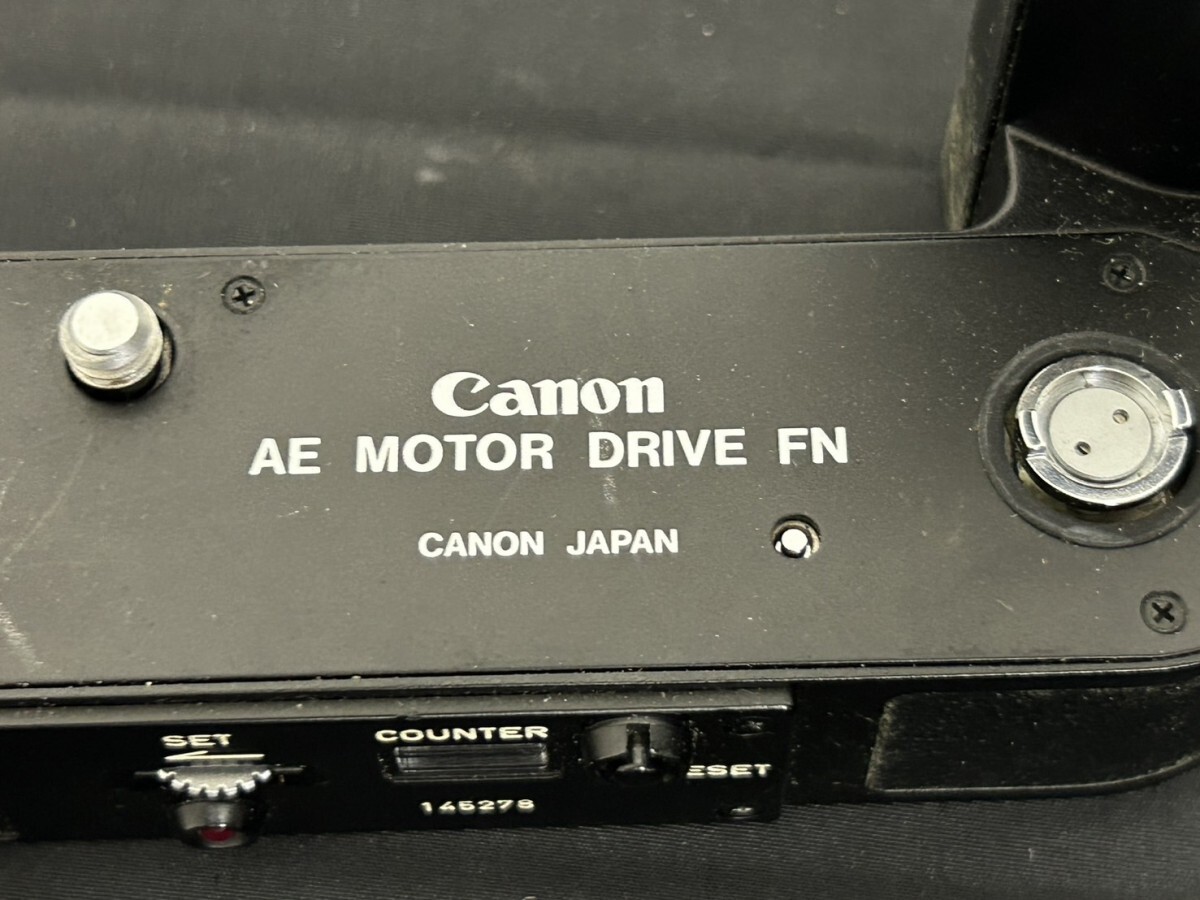 A3 Canon キャノン AE MOTOR DRIVE FN モータードライブ 2点 一眼レフ用 マニュアルフォーカス フィルムカメラ カメラアクセサリー 現状品の画像5