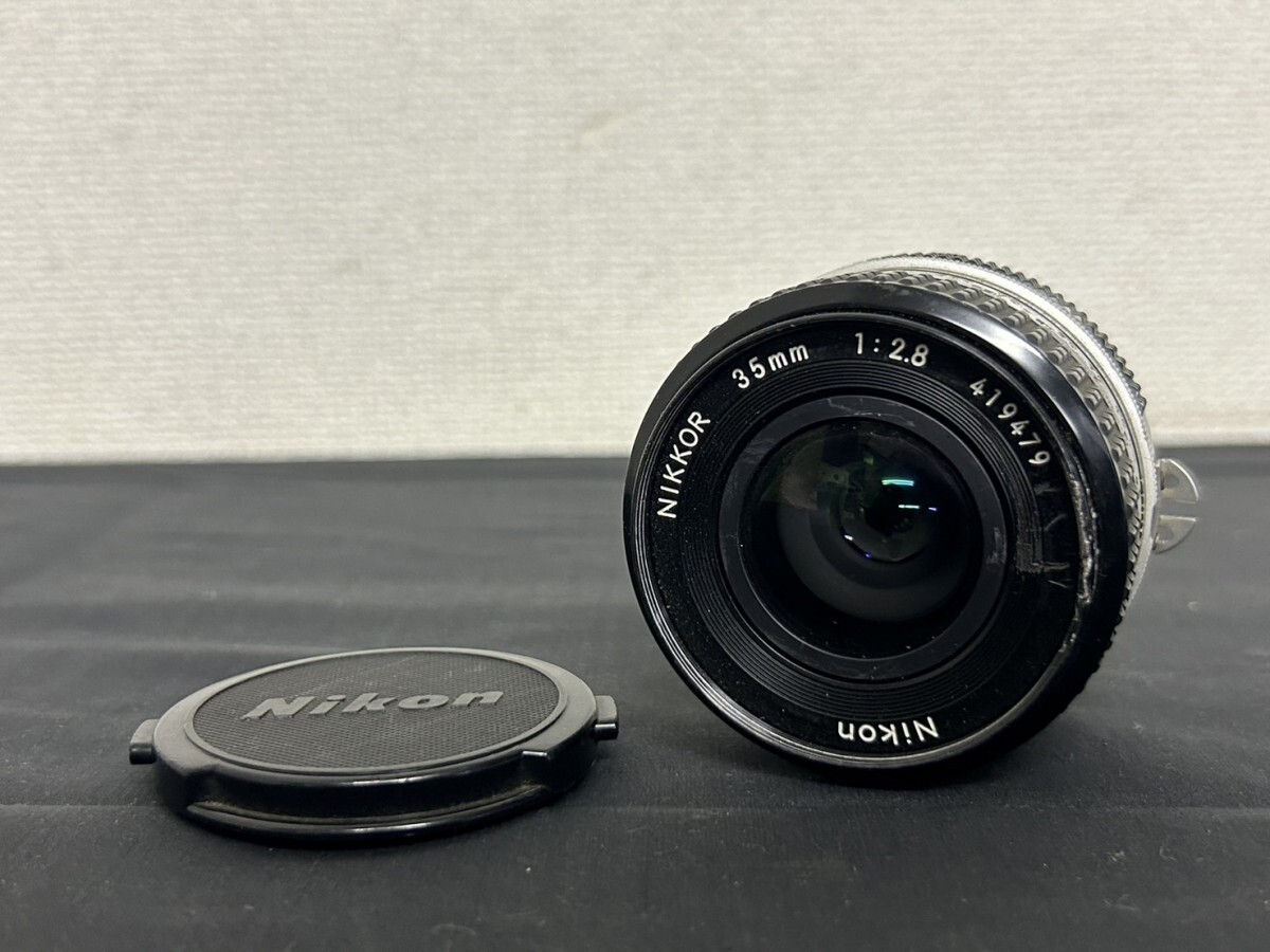 A1 Nikon ニコン NIKKR 35㎜ 1:2.8 カメラレンズ 一眼レフ用 マニュアルフォーカス 現状品の画像1