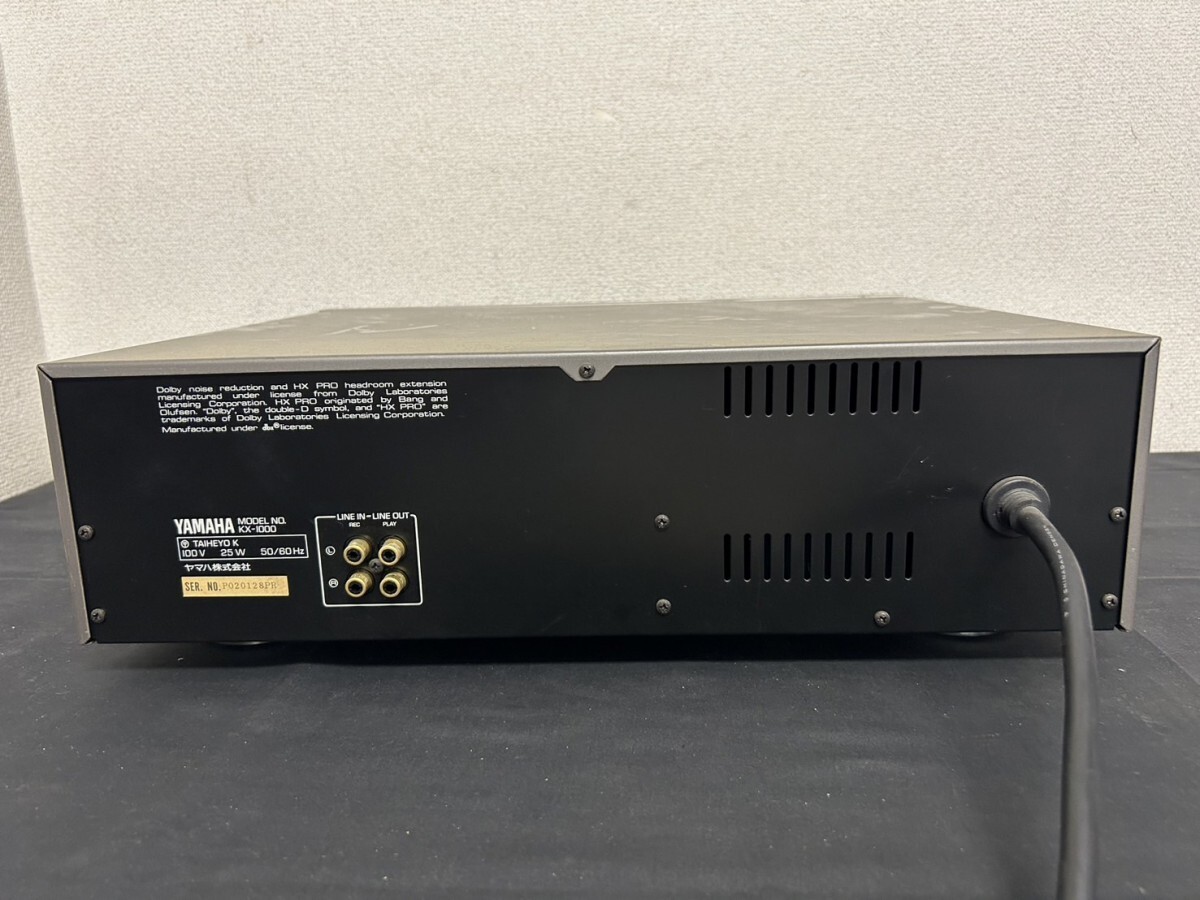 A2 YAMAHA ヤマハ KX-1000 カセットデッキ 通電確認済み リモコン付き オーディオ機器 現状品の画像9