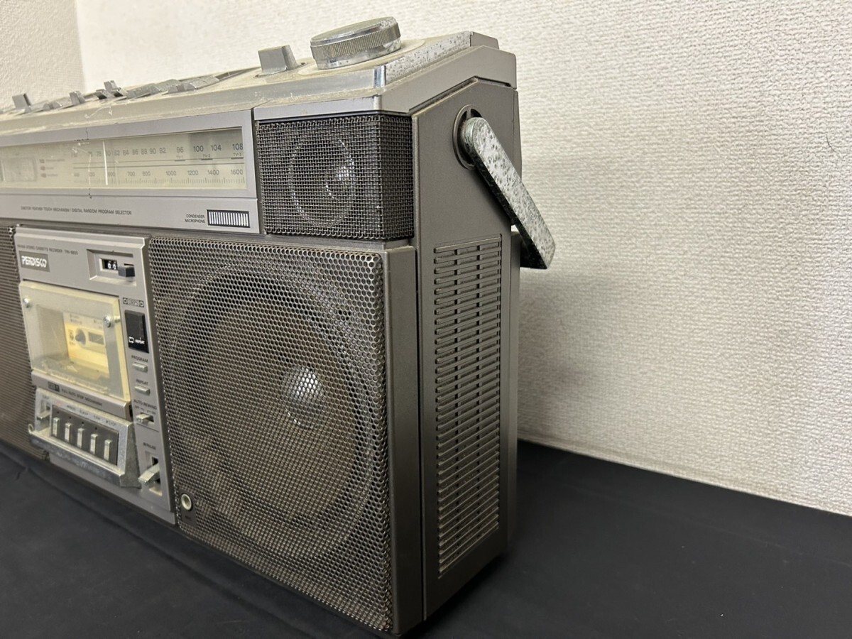 A3 HITACHI 日立 TRK-8800 ラジカセ カセットデッキ オーディオ機器 通電確認済み 音出しOK 昭和レトロ 現状品の画像7