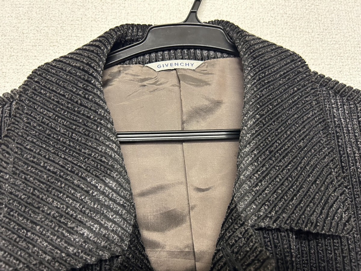 A3 MONSIEUR by GIVENCHY ジバンシィ テーラードジャケット コート アウター メンズ ブラック系カラー ブランドファッション 現状品_画像2