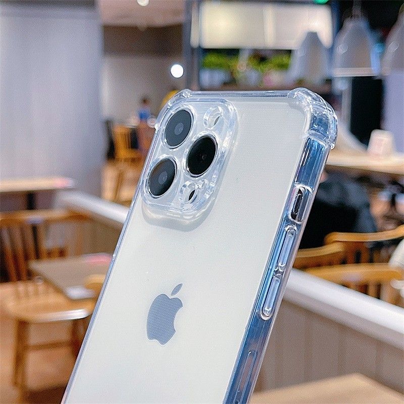 iPhone14pro ソフトケース クリアケース 一体型レンズ保護 画面保護 角落ち防御