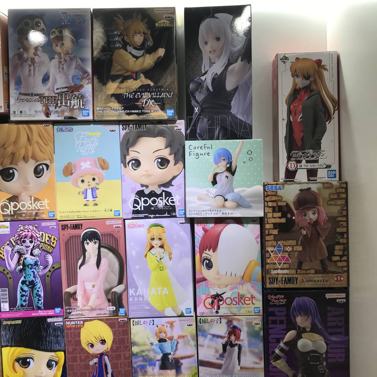 【１円～】アニメ プライズフィギュア まとめ売り エヴァンゲリオン クレヨンしんちゃん スパイ ヒロアカ BTS ワンピ 推しの子【中古品】_画像3