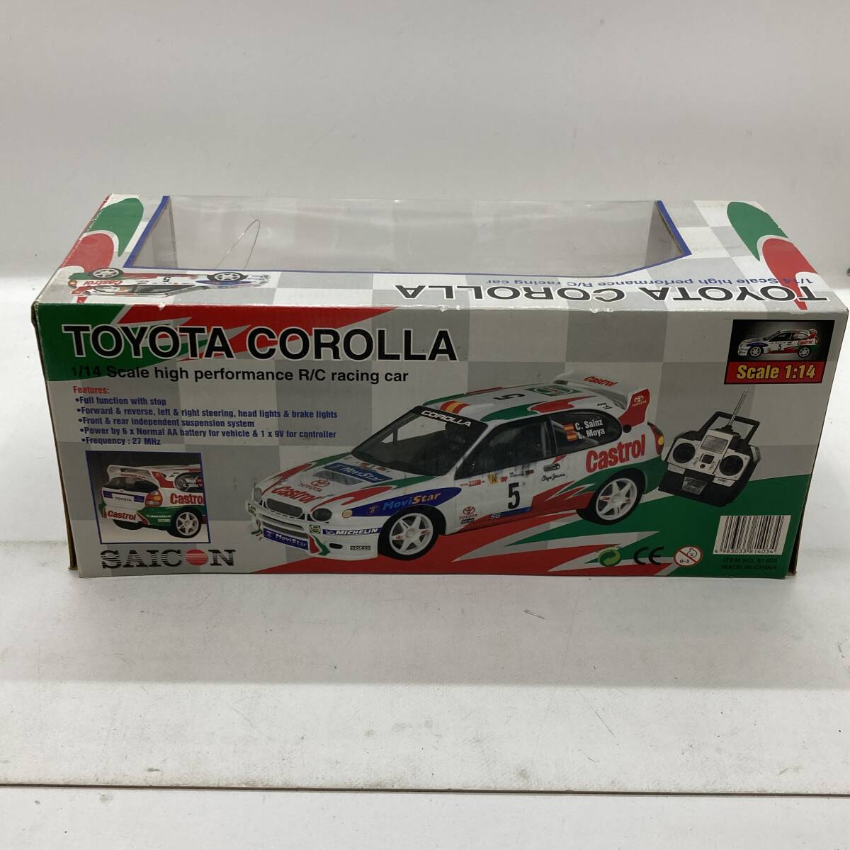 【1円～】SAICON 1/14 RC ラジコン TOYOTA COROLLA WRC #5 トヨタ カローラ【中古品】_画像8