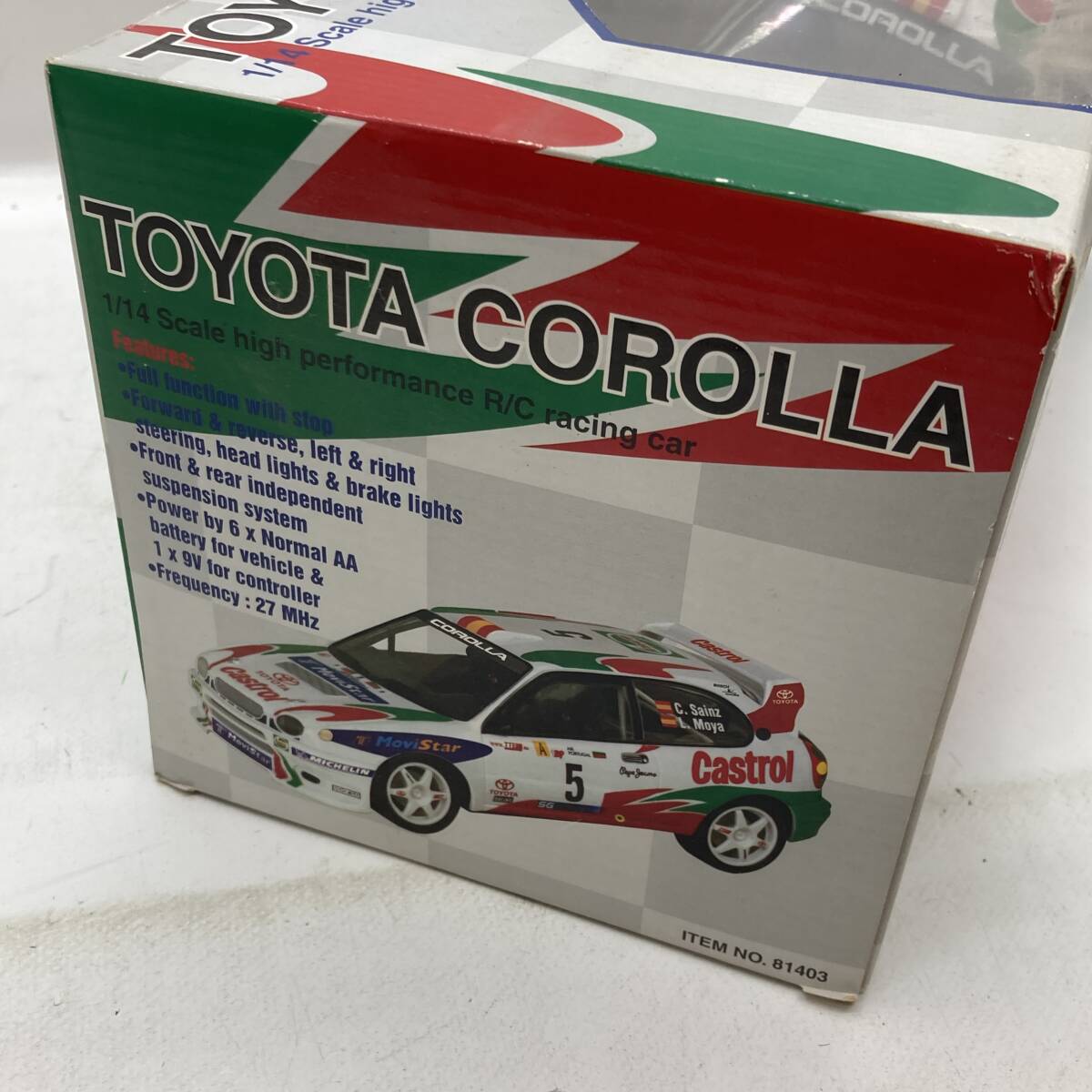 [1 иен ~]SAICON 1/14 RC радиоконтроллер TOYOTA COROLLA WRC #5 Toyota Corolla [ б/у товар ]