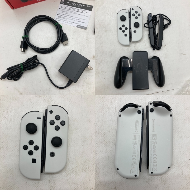 【１円～】Nintendo Switch ニンテンドー スイッチ 有機EL ホワイト ゲーム 任天堂 動作確認済み B【中古品】_画像2