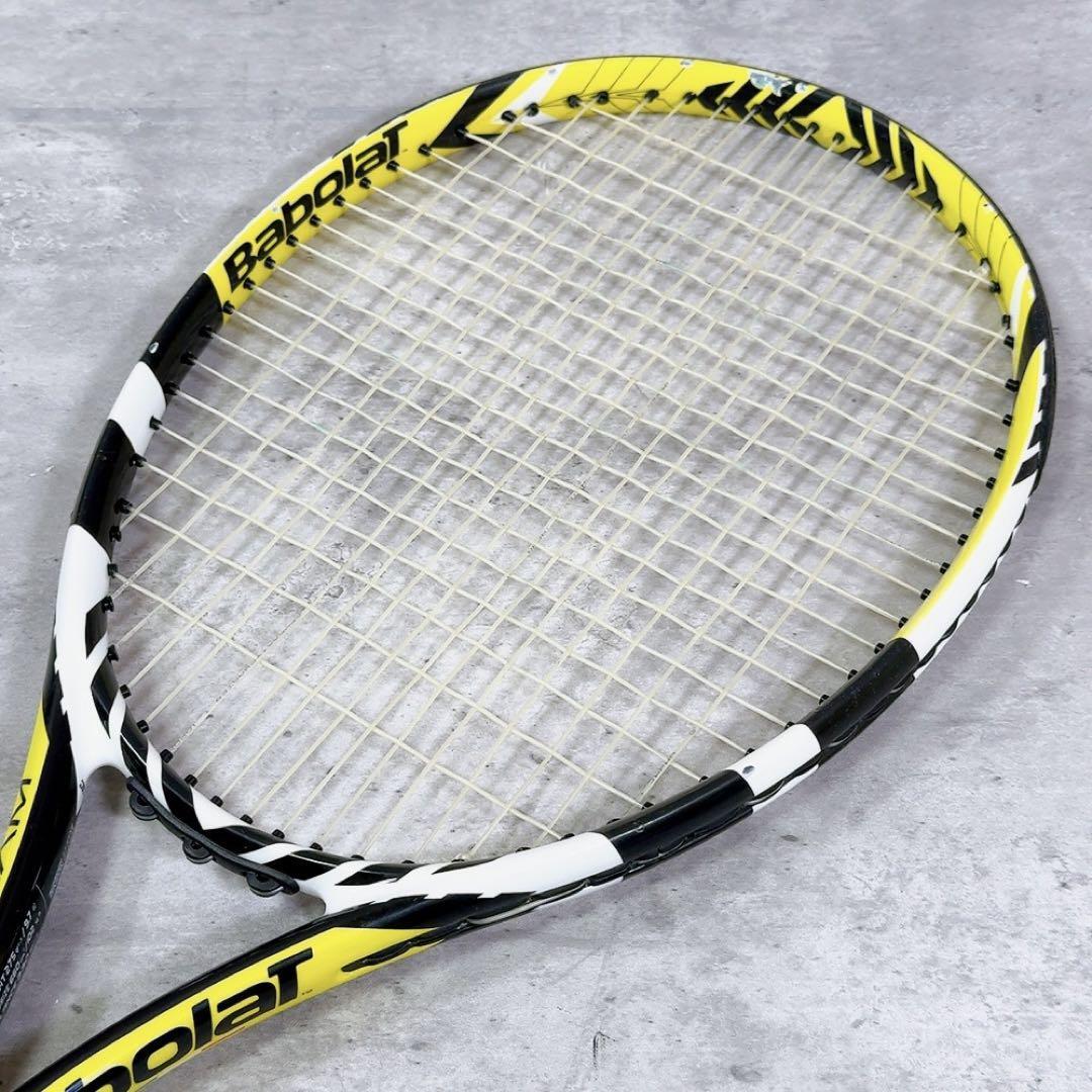 M047 バボラ BabolaT Drive Team 硬式テニスラケット 希少 ドライブチーム 重量：275g グリップサイズ：G1 黄色_画像2