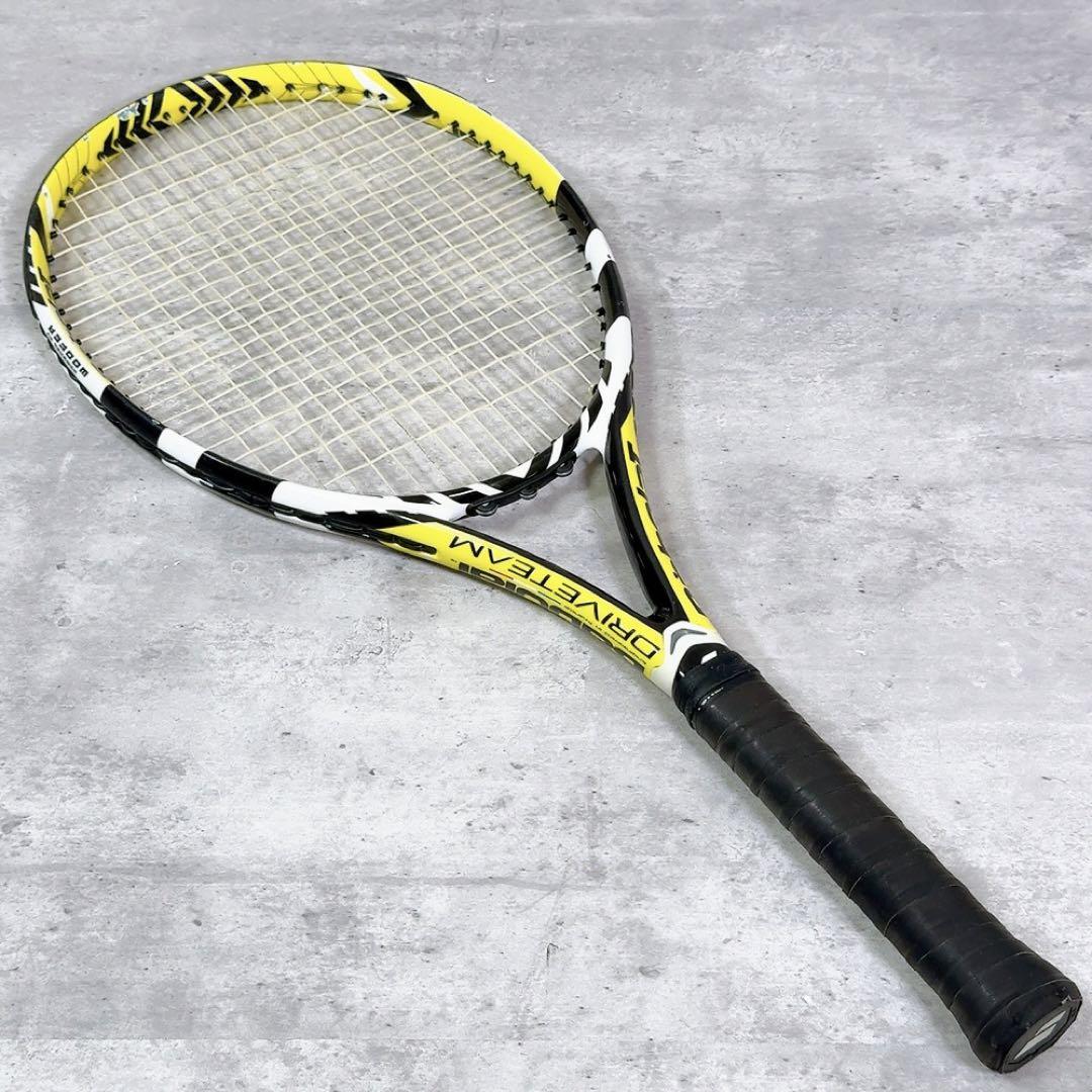 M047 バボラ BabolaT Drive Team 硬式テニスラケット 希少 ドライブチーム 重量：275g グリップサイズ：G1 黄色_画像10