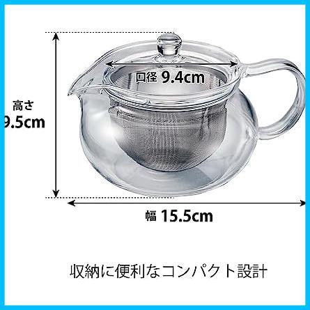 ★450ml_【単品】急須丸★ () 茶茶急須 丸 実用容量450ml 耐熱ガラス CHJMN-45T_画像3