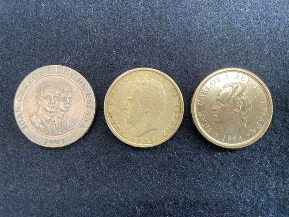 古銭 硬貨 コイン 外国コイン 世界のコイン アンティーク  スペイン旧通貨 100ペセタ 50ペセタ 25ペセタ他