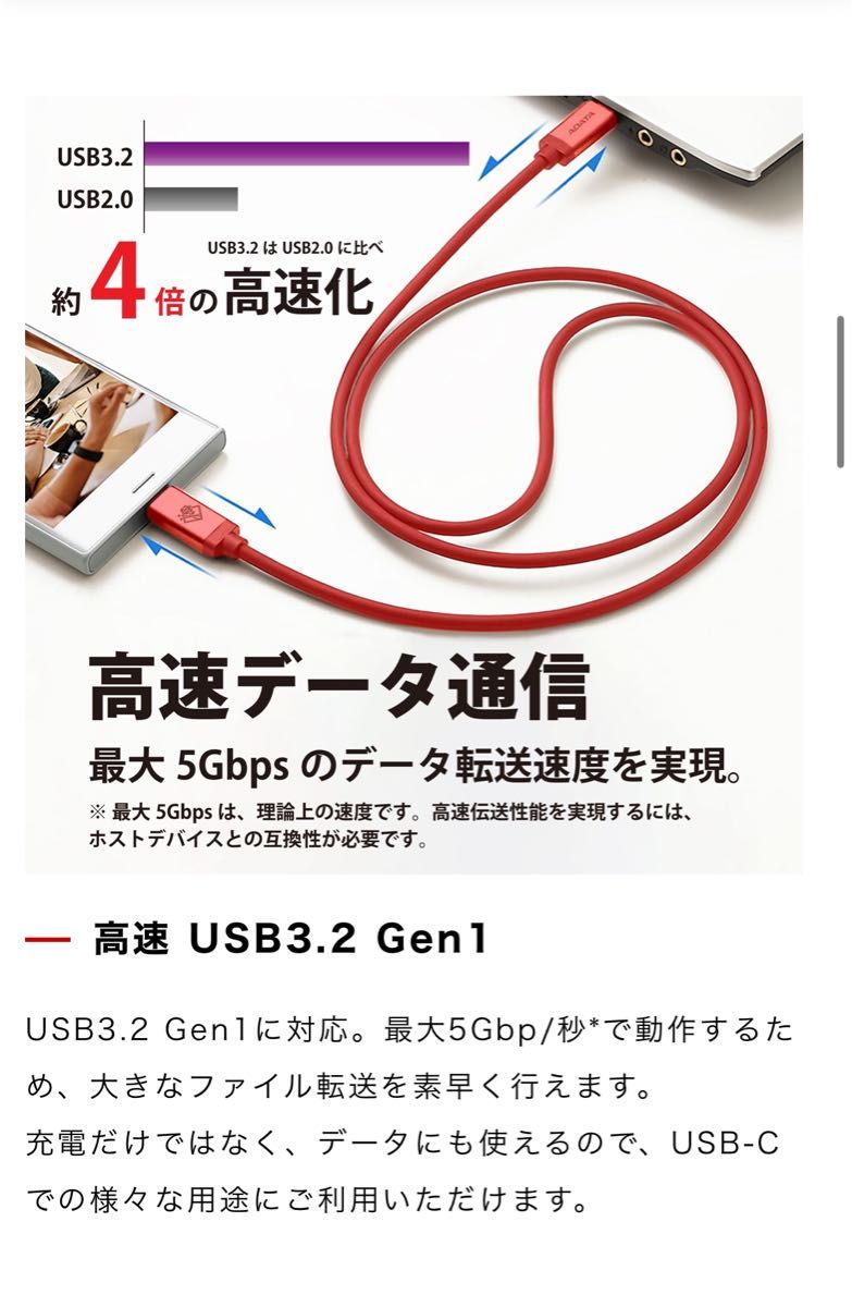 呪術廻戦 USB-C ケーブル 1m 釘崎野薔薇モデル