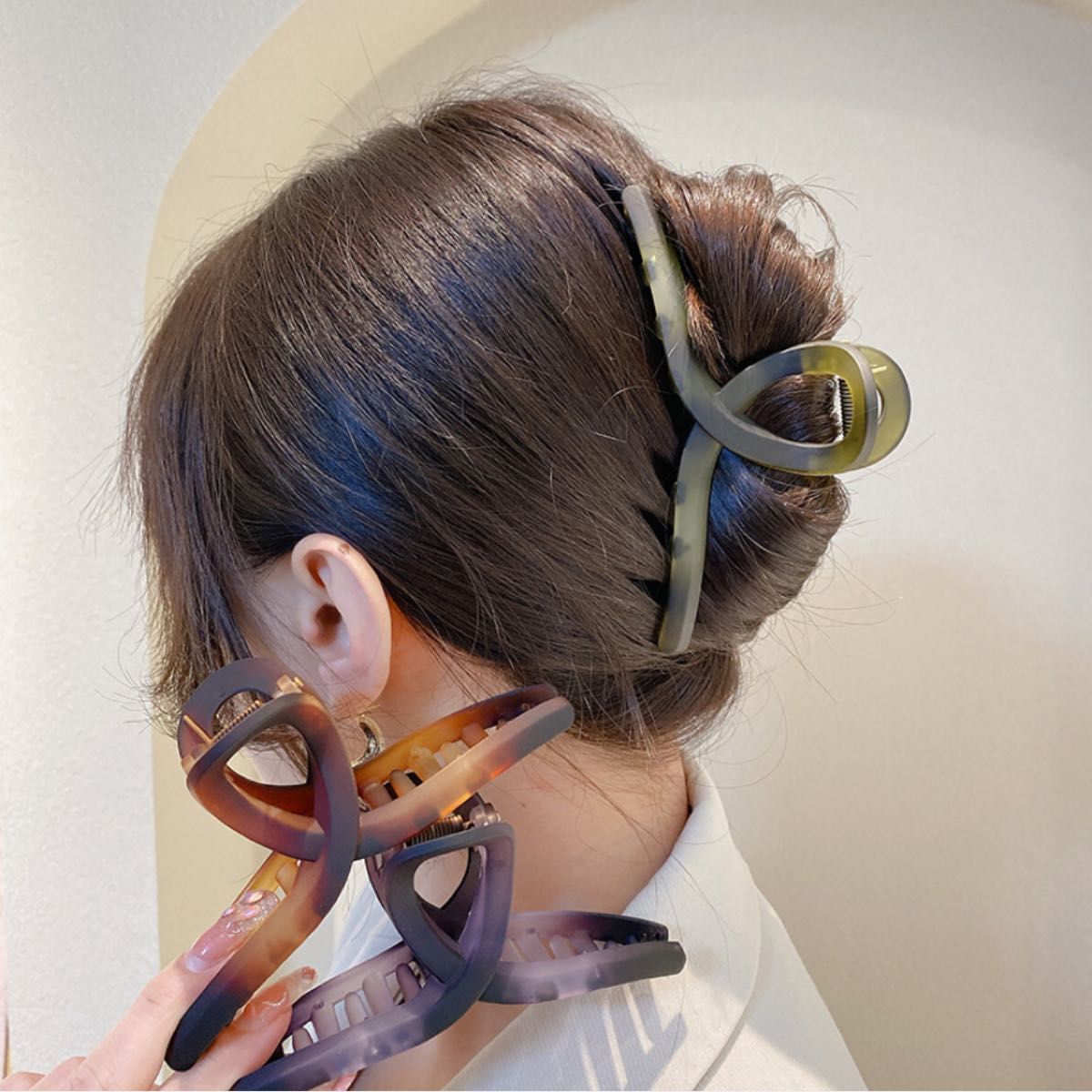 13cm  大きい　ヘアクリップ　ヘアアクセサリー　髪飾り　バンスクリップ　韓国