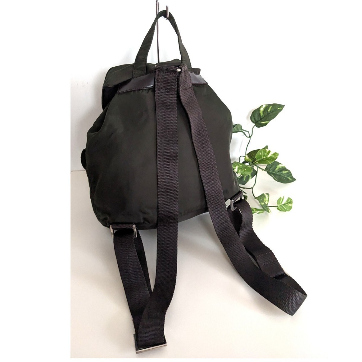 良品 プラダ ナイロン レザー 巾着 ミニリュック vintage バッグ 良品 プラダ ナイロン レザー 巾着 ミニリュック vintage バッグ
