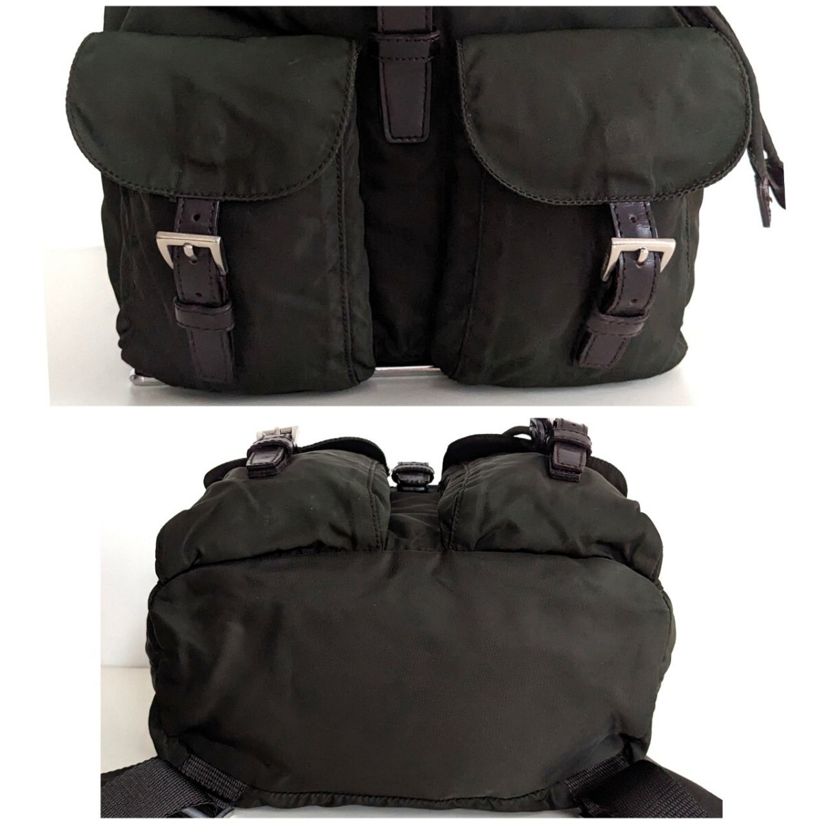 良品 プラダ ナイロン レザー 巾着 ミニリュック vintage バッグ 良品 プラダ ナイロン レザー 巾着 ミニリュック vintage バッグ