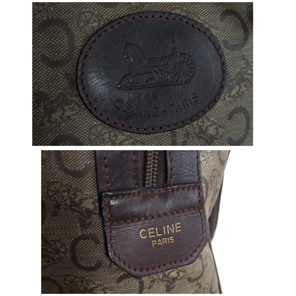 美品 オールドセリーヌ CELINE 2way ヴィンテージ 柄 サルキー 美品 オールドセリーヌ CELINE 2way ヴィンテージ 柄 サルキー