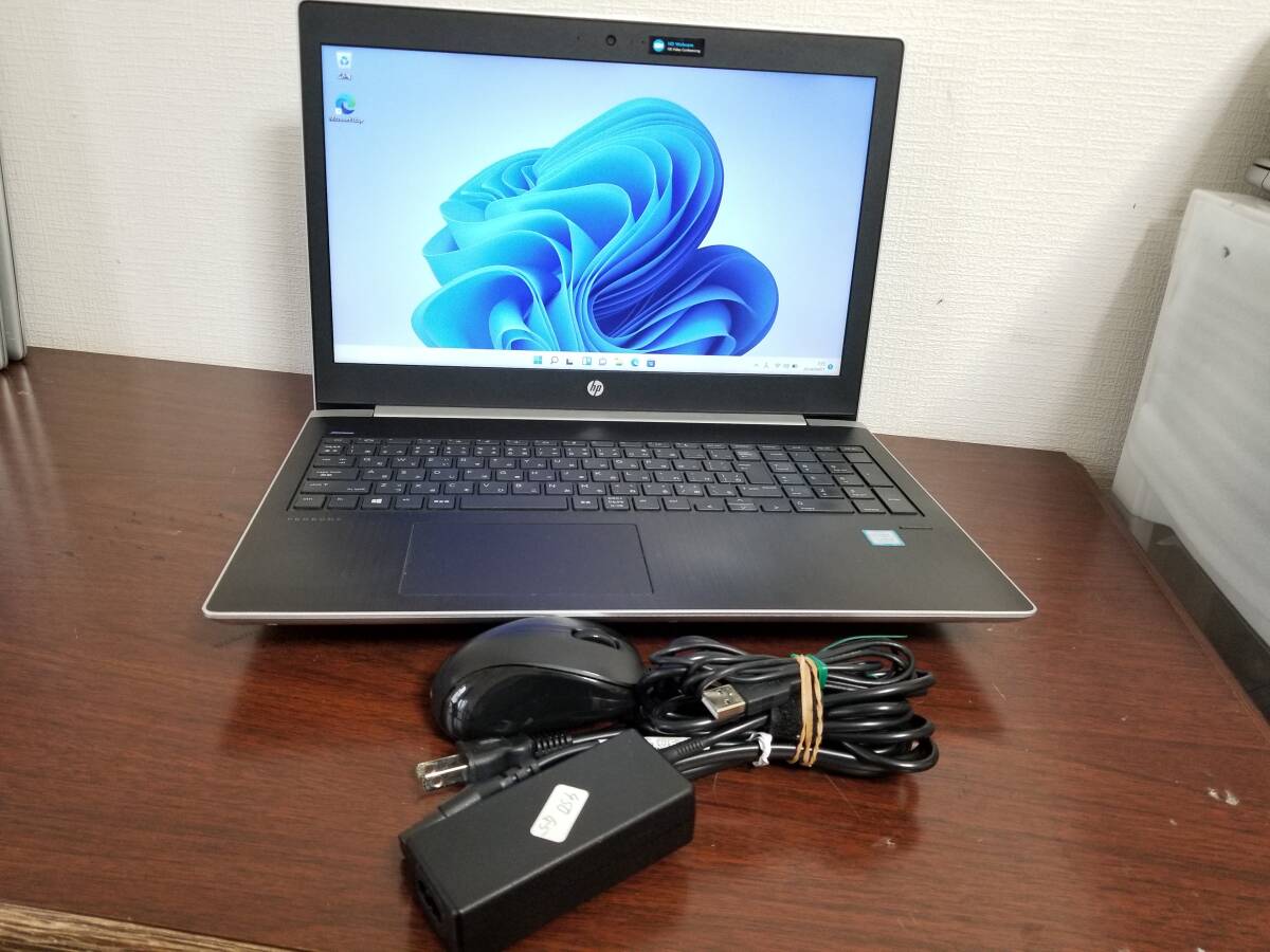 484 ほぼ美品 HP ProBook 450 G5 Core i5 第８世代 (8250U)◆メモリ8GB◆M.2 SSD750GB◆15.6インチ HD 動作品 Win11 PC Office2021 laptop_画像1