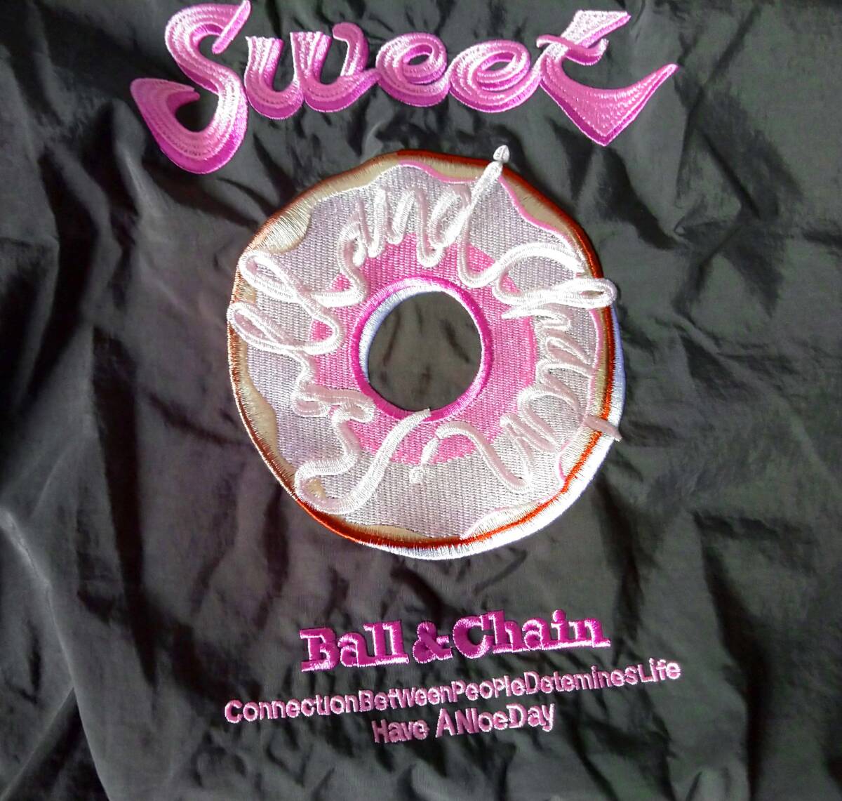 Ball&Chain ball and chain SWEETS pink series doughnuts embroidery eko-bag M beautiful goods 