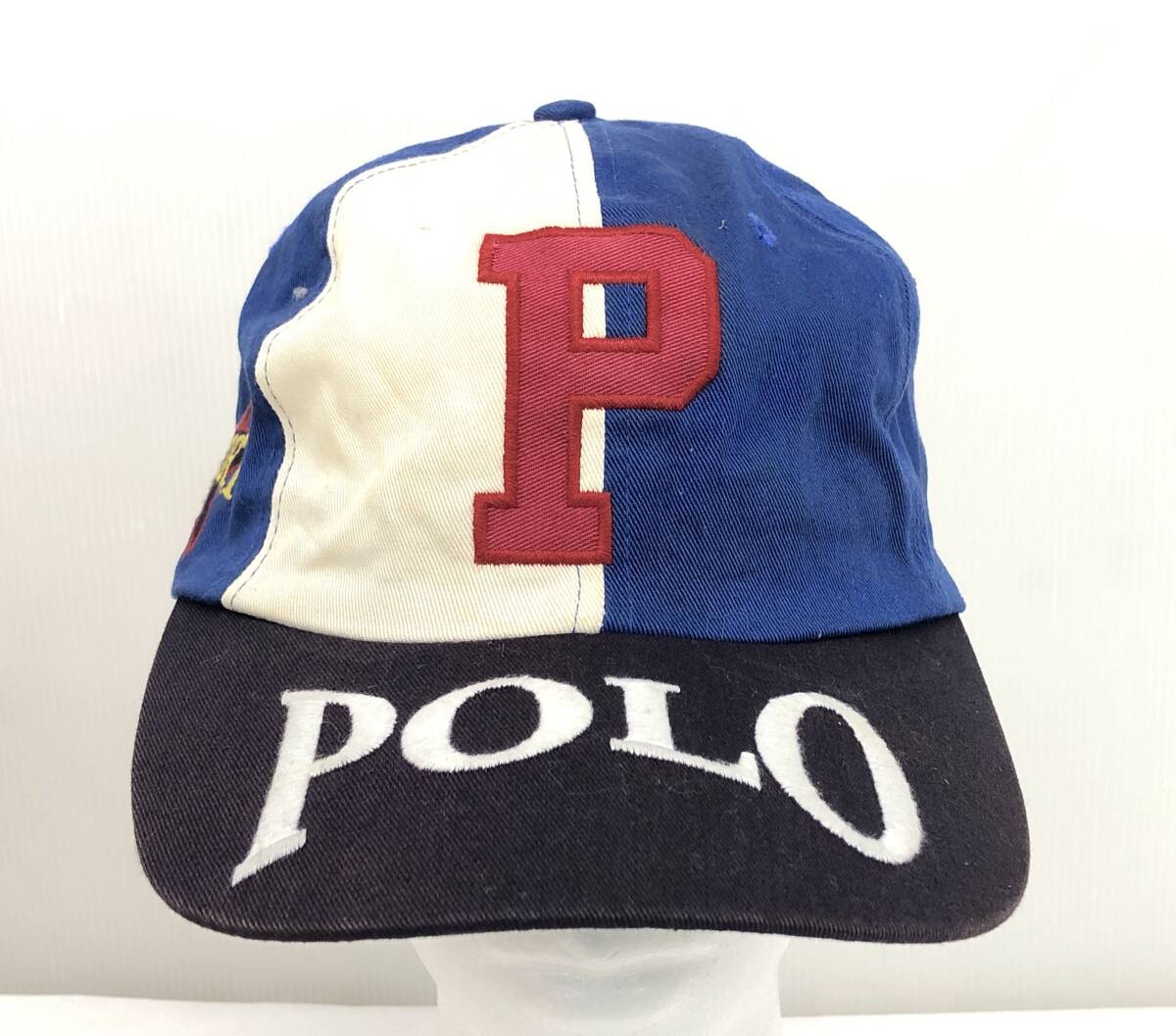 T05/011 POLO SPORT RALPH LAUREN ポロ スポーツ ラルフローレン キャップ 帽子 野球帽 フリーサイズ ブラック/ブルー/ホワイト_画像1