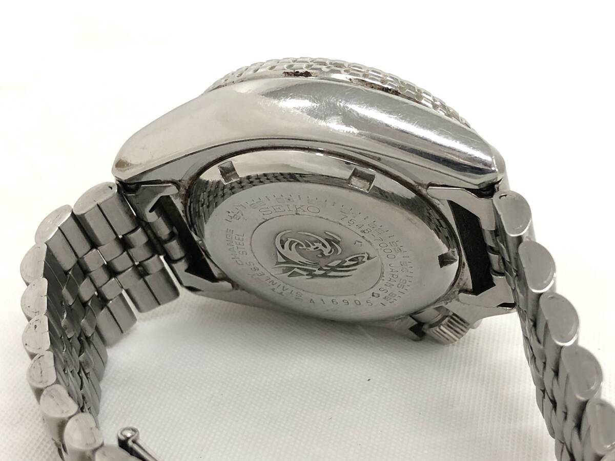T05/023 SEIKO セイコー ダイバー 7548-7000 150ｍ防水 デイデイト クォーツ 時計 アナログ腕時計 SSの画像5