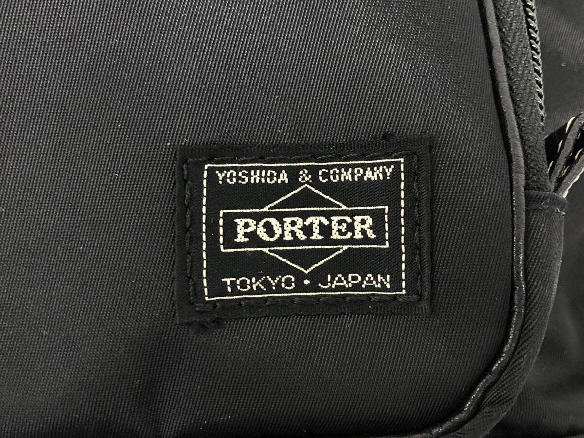 T05/093 PORTER ポーター 吉田カバン ナイロン リュックサック バックパック ポーター プラン シルバー金具 ブラック_画像2