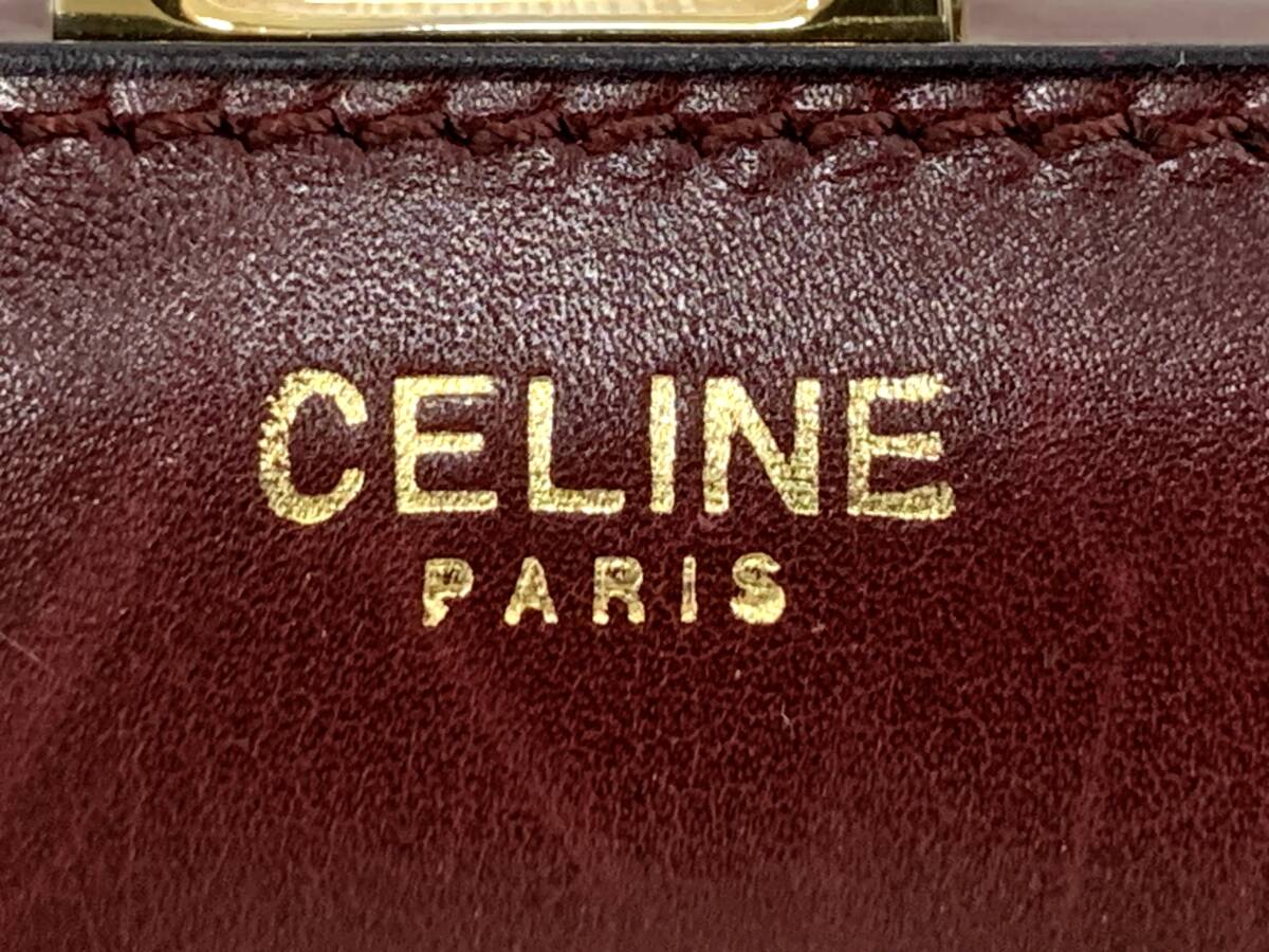 T05/103 CELINE セリーヌ ハンドバッグ ゴールド金具 ブラウン系_画像6