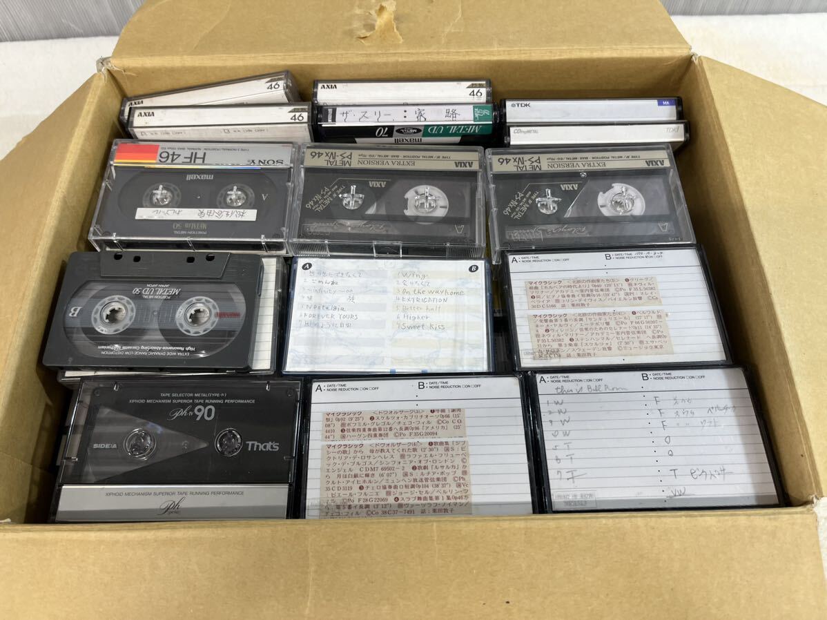 【送料込】希少！ 使用済み メタルテープ カセットテープ 約115本 まとめて ジャンク 大量の画像1