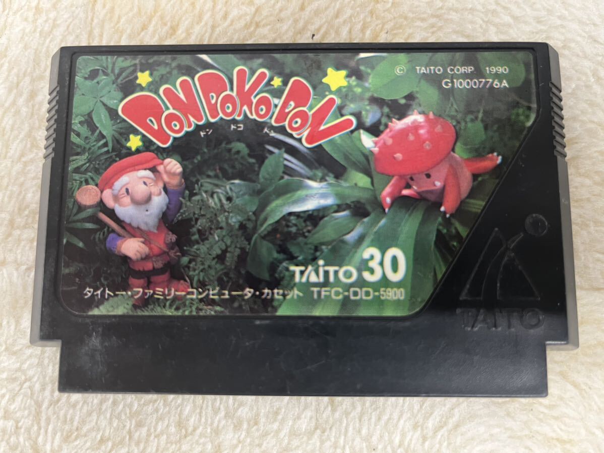 【送料込】動作確認済 DON DOKO DON ドンドコドン TAITO タイトー Nintendo ファミリーコンピューター ソフト 任天堂 ファミコン カセット _画像1
