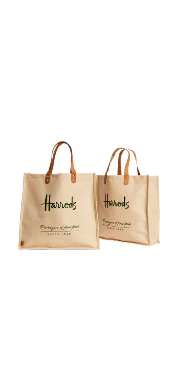 Harrods/ハロッズ Food Halls ジュートバッグ 麻袋