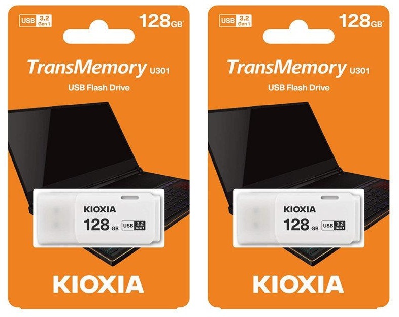 2本セット　128GB USBメモリ キオクシア USB3.2 Gen 1 超高速対応フラッシュメモリー 128GB TransMemory LU301W128GG4 日本製_画像1