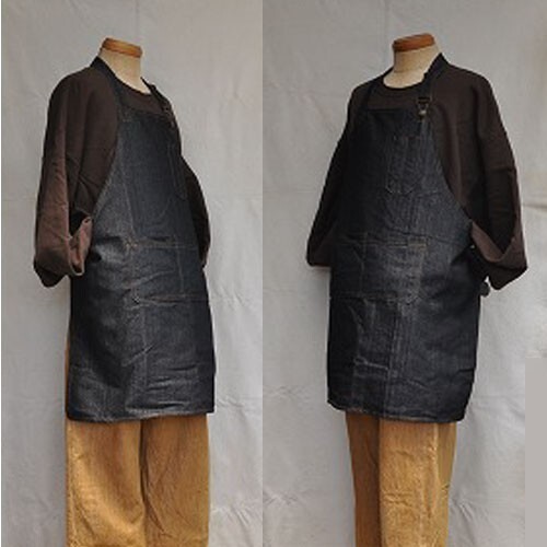 Denim apron long size デニムエプロン　ロングサイズ　前掛け　新品　ツールポケット付き多機能エプロン_画像6