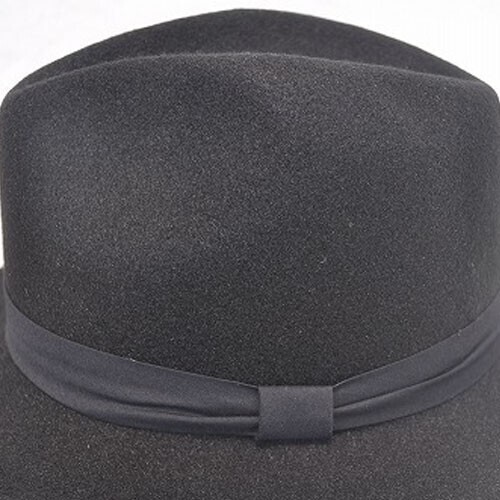 RETRO FEDORA　レトロフェドラ　ブラック　ポリエステル　新品中折れハットＰＶＣ_画像10