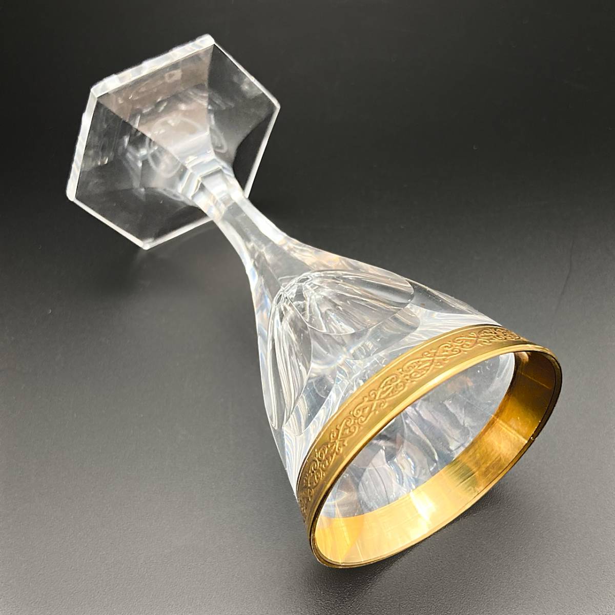 ボヘミアガラス モーゼル Moser リキュールグラス アデルメリコフ クリスタル 金彩 ボヘミアン グラス 9.5cmの画像8