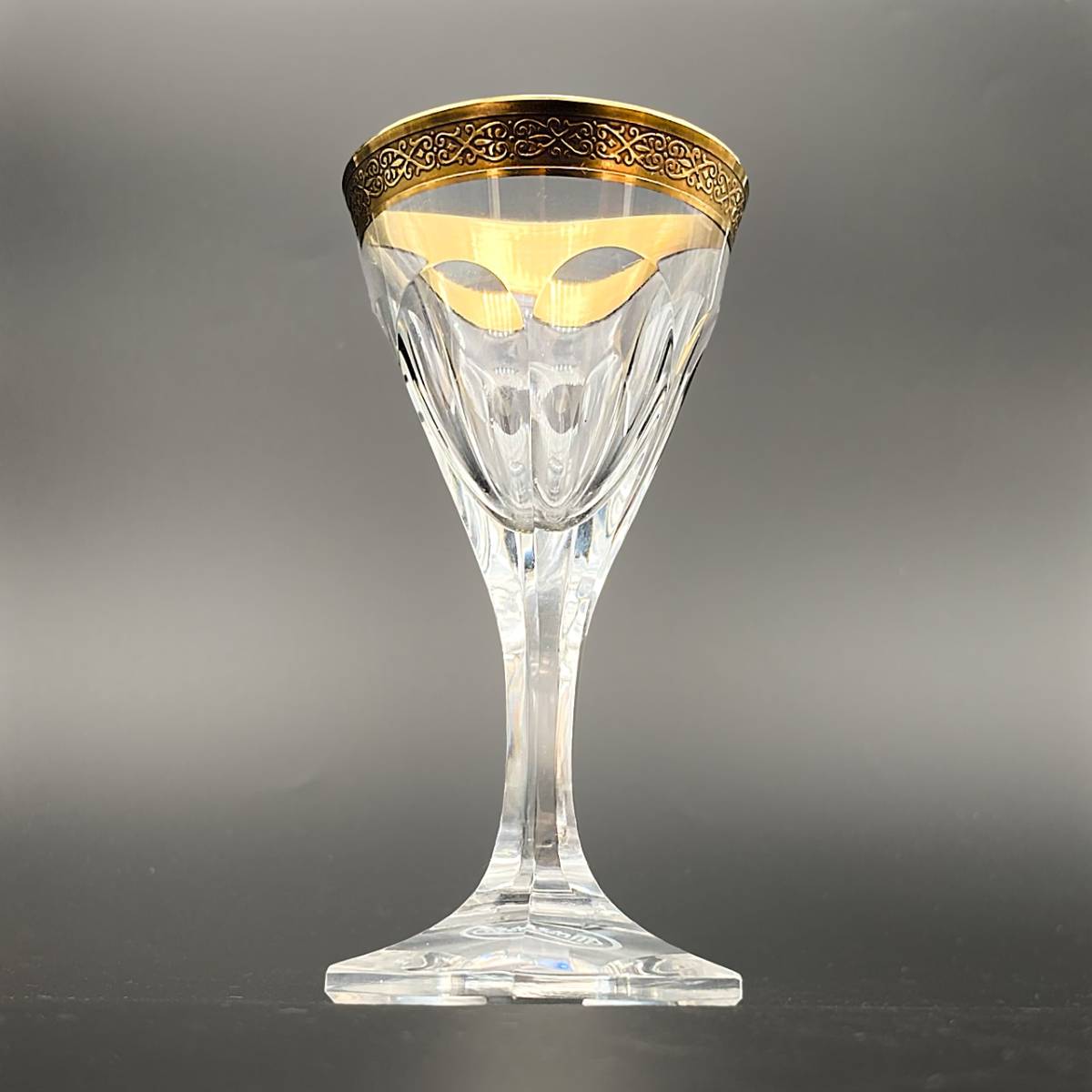 ボヘミアガラス モーゼル Moser リキュールグラス アデルメリコフ クリスタル 金彩 ボヘミアン グラス 9.5cmの画像10