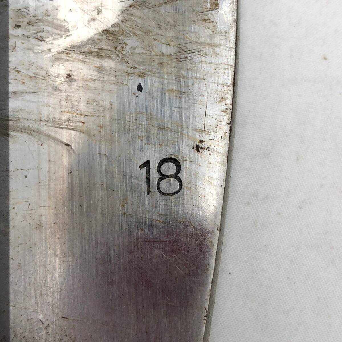 BDm128I 80 包丁 鉈 2点 まとめ 在銘 土佐 黒潮之作 特製 最高級鋼入 正剛 ケース付き ナイフ 和包丁 調理器具 骨董品の画像8