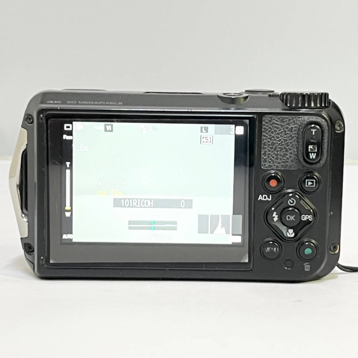 BEg089I 60 RICOH WG-6 リコー デジタルカメラ オレンジ 防水カメラ 20m防水 耐衝撃 防塵 耐寒 2000万画素 4K動画対応 バッテリー 充電器付_画像5