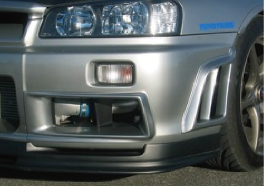 絶版品 イーストベアー製 R34スカイライン用エアダクト 希少！前期バンパー用 ER34 HR34 ENR34 skyline 中古 IN OUTセットの画像6