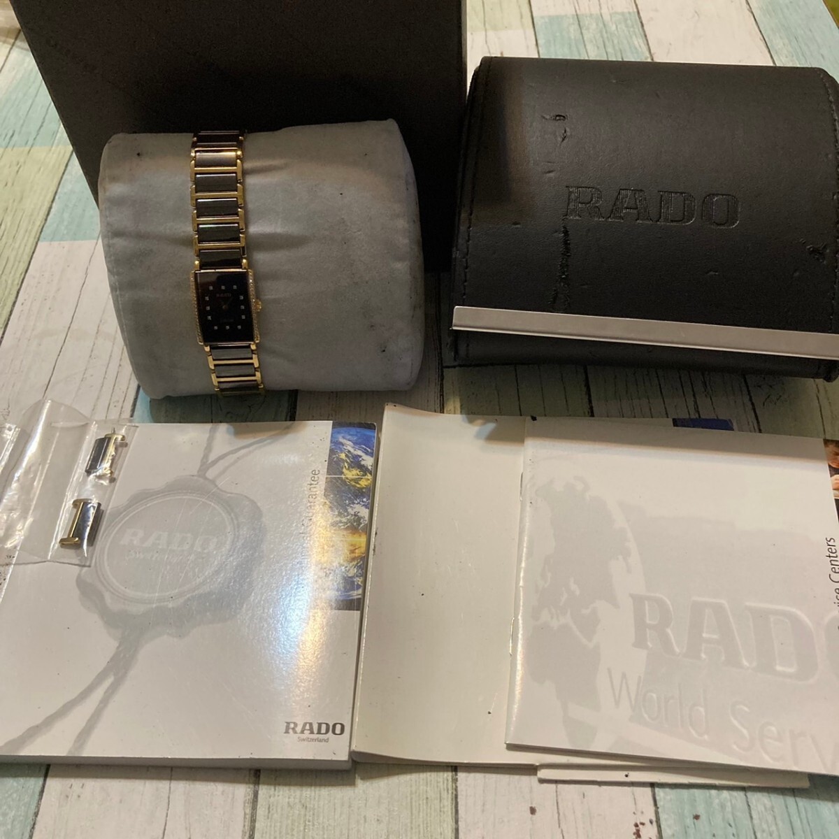 * работа товар * прекрасный товар * RADO Rado DIASTAR Diastar jubilejubi Lee 153.0339.3 женские наручные часы кварц коробка и т.п. принадлежности большое количество 