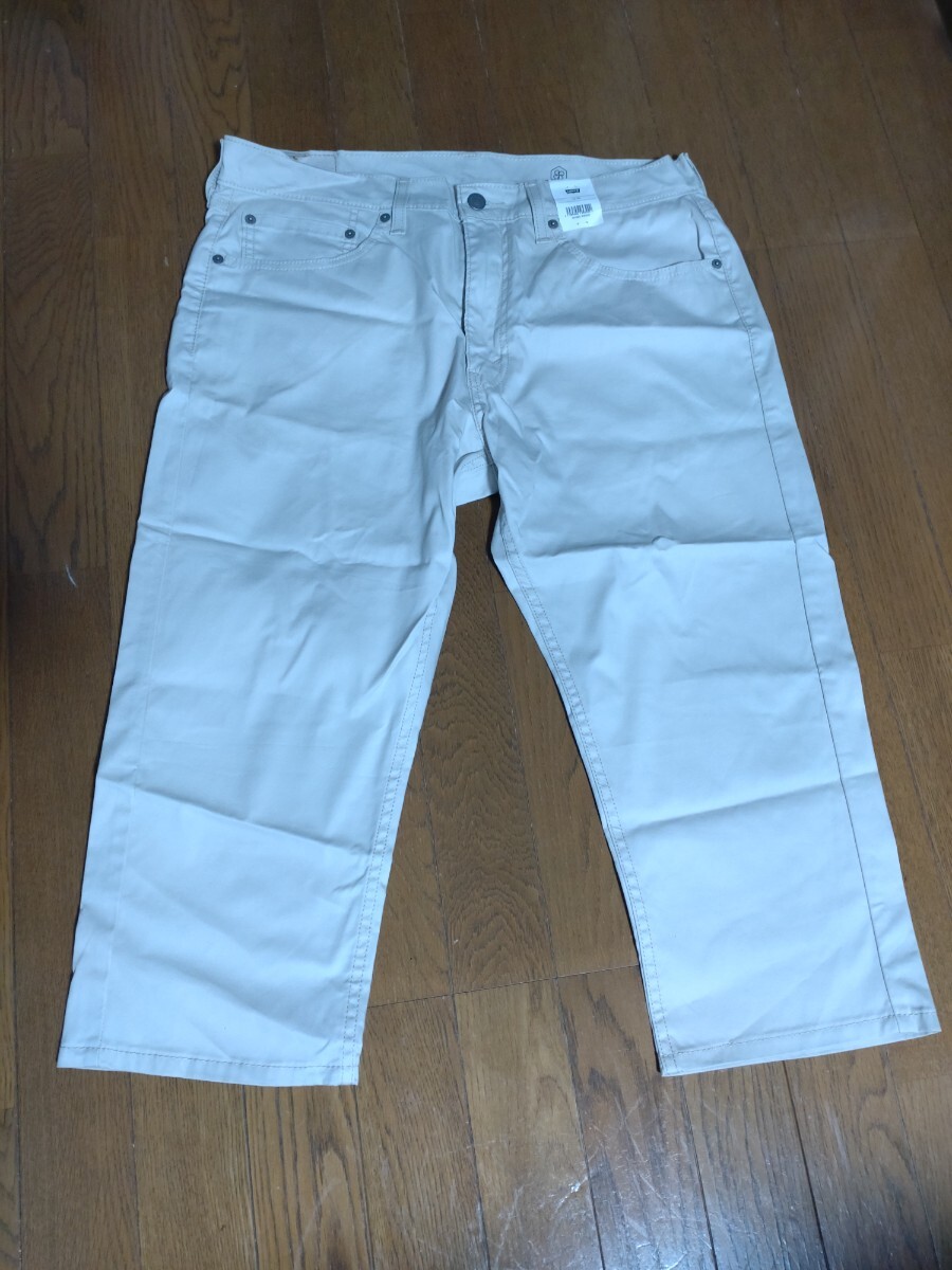 ◎未使用◎タグ付き LEVI'S　リーバイス　505 クロップドパンツ　クール素材　薄手軽量　COOL　吸汗速乾　白系　ホワイト　クーポン_画像1