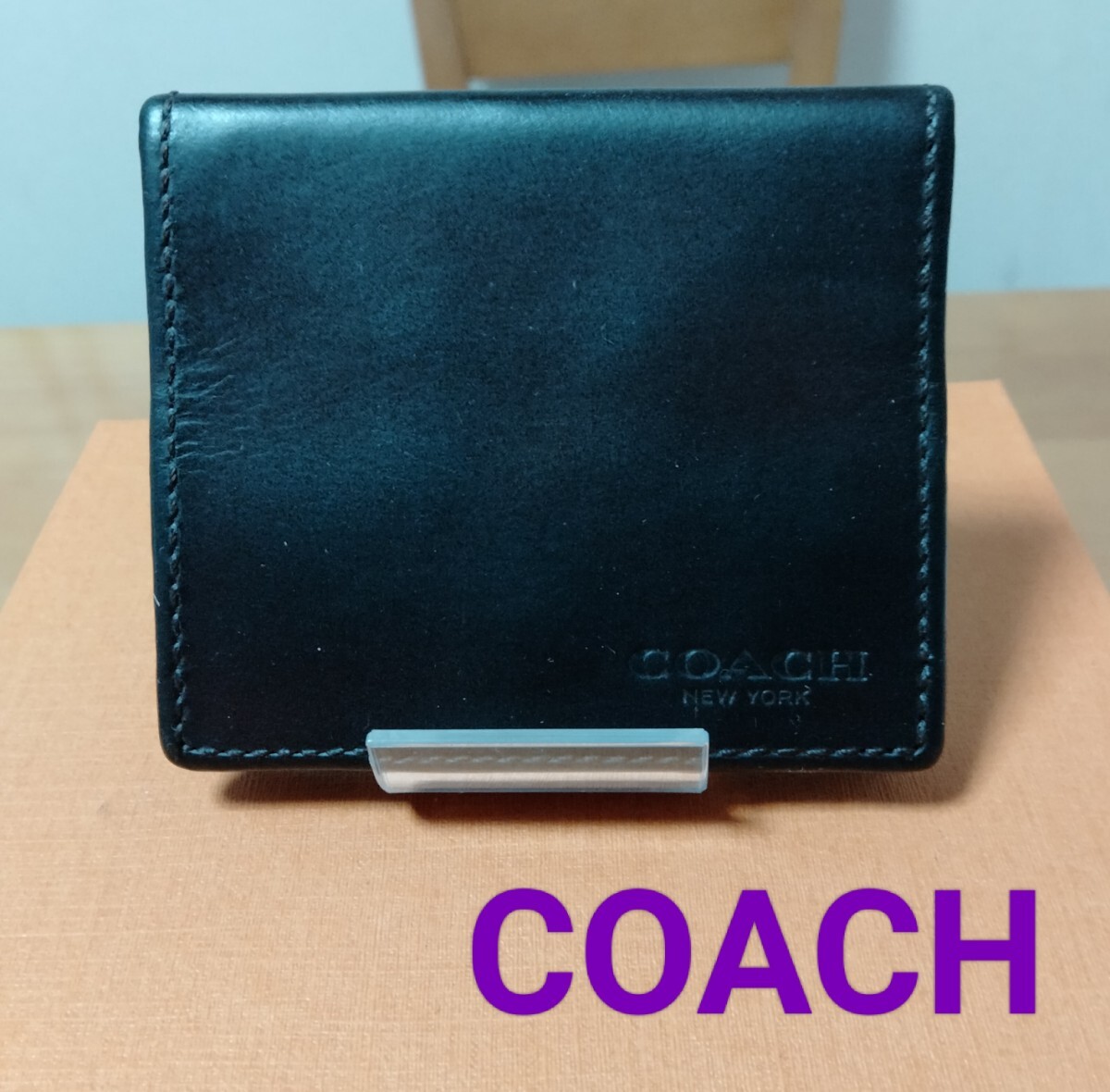 【№598】コーチ COACH コインケース 小銭入れ ボックス型_画像1
