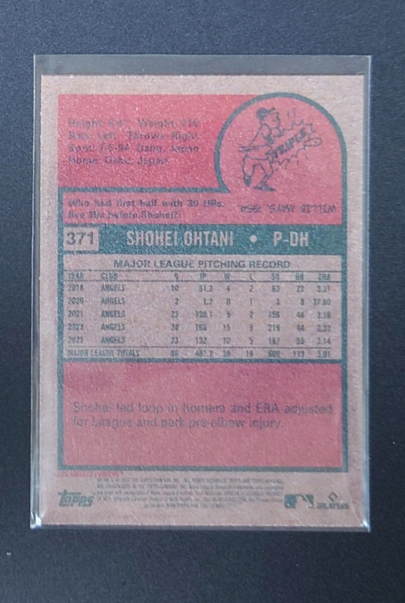大谷翔平 最新 2024 Heritage Topps Shohei Ohtani ドジャース Dodgers #371_画像2