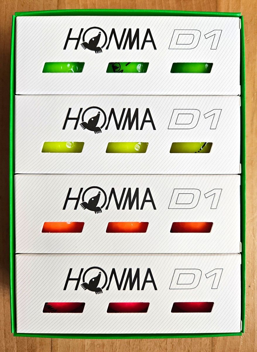 本間ゴルフ　HONMA D1 ゴルフボール　マルチカラー 12球　未使用