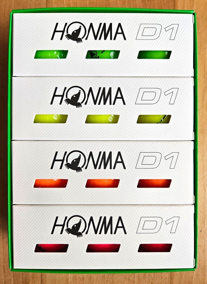 本間ゴルフ　HONMA D1 ゴルフボール　マルチカラー12球　未使用