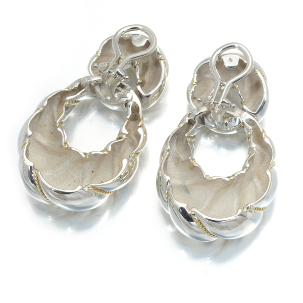  Tiffany earrings combination color twist rope silver 925 BLJ