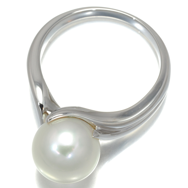  Mikimoto кольцо жемчуг Akoya жемчуг 9.8mm 14 номер Pt950so-tingBLJ