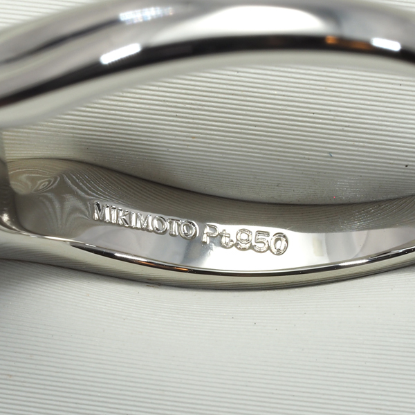  Mikimoto кольцо жемчуг Akoya жемчуг 9.8mm 14 номер Pt950so-tingBLJ
